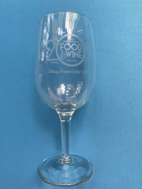 Disney Epcot 20th Food & Wine Festival 2015 Passholder Wine Glass