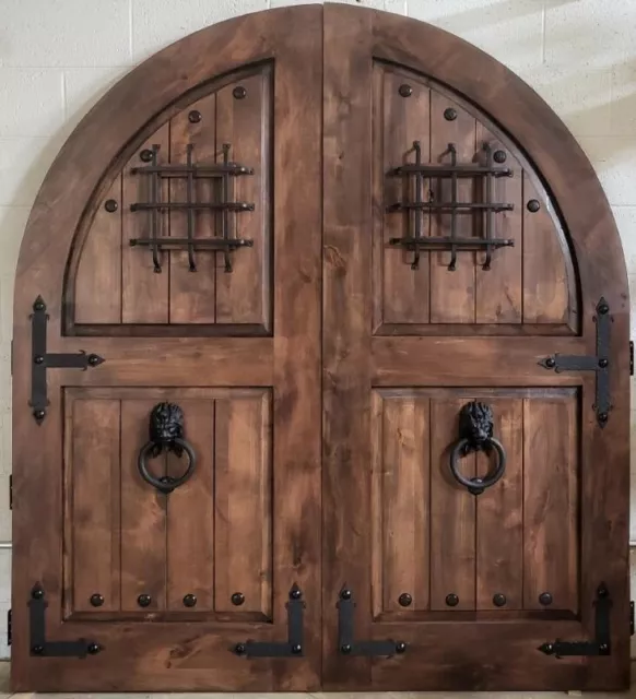 ALDER lumber arched top door solid wood castle winery rustic  U CHOOSE size