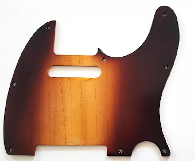 New Pickguard TELECASTER - Hand Made - Unique Wooden Ailhantus - Guitar Tele #3