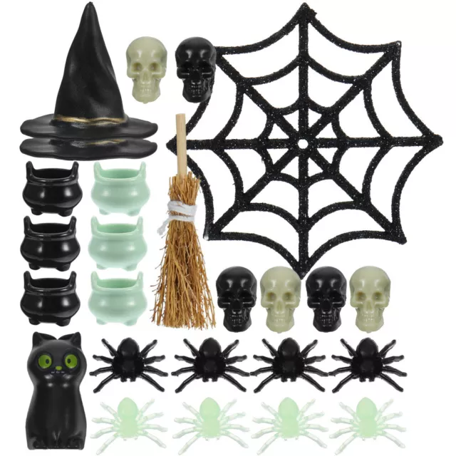 Miniature Toys for Crafts and House Accessories - Plastic Halloween Village Jars