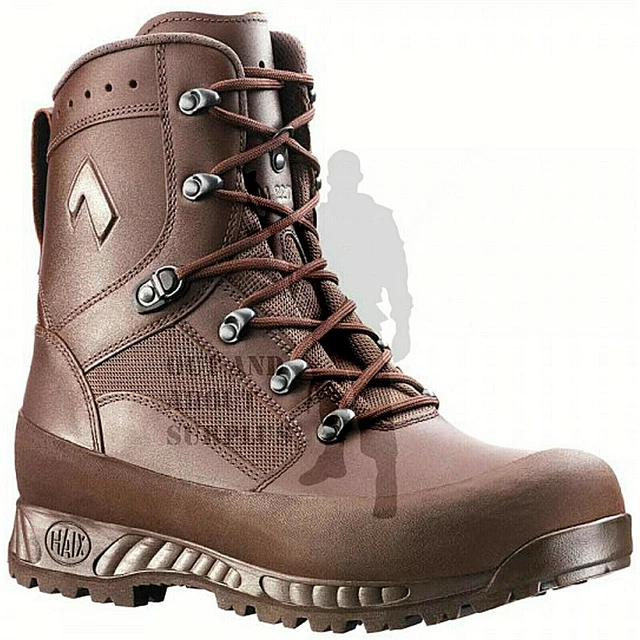 BRITISH ARMY - HAIX Combat High Liability Brown Boots Leather Cadet - Mens