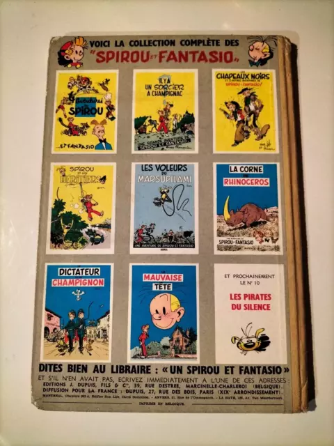 Eo Belge 1957 Spirou Et Fantasio 9 Le Repaire De La Murene Franquin Dupuis (T32) 2