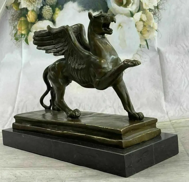 Celtic Griffin Flying Beautiful Hot Cast Bronze Sculpture Statue Home Decor Art