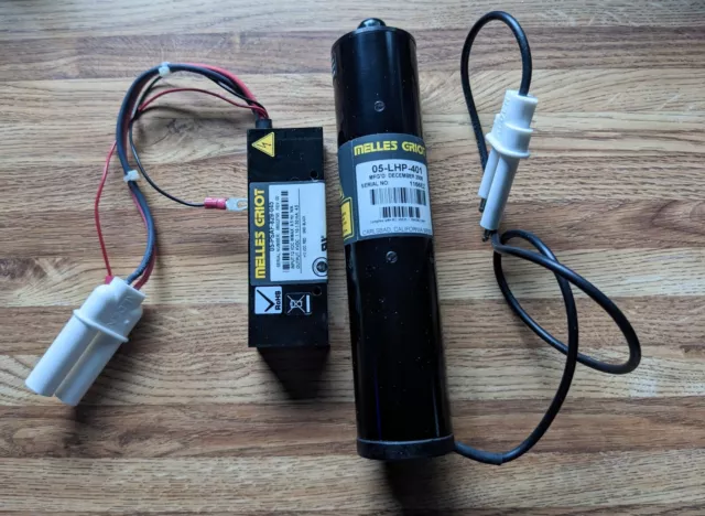 Melles Griot 05 LHP-401 HeNe Laser And 05 PSAF-829-045 HeNe Laser Power supply