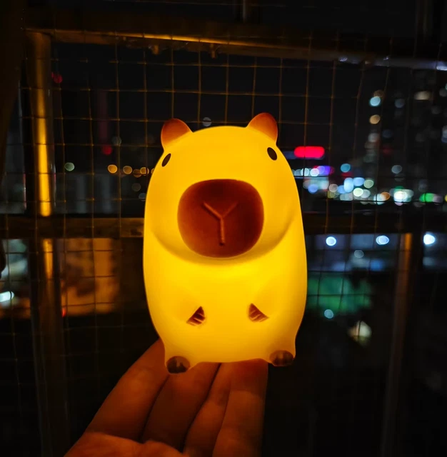 CUTE CAPYBARA NIGHT Light, Cartoon LED Bedside Lamp, Room Decor Gift ...