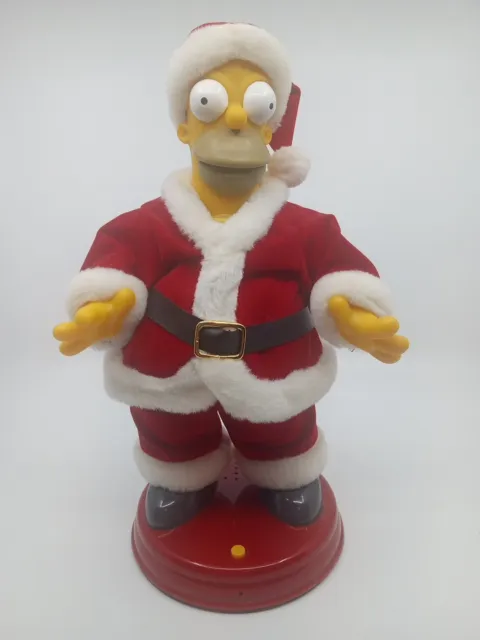 Gemmy WORKING Santa Homer Simpson Talking Dancing Animated Figure Christmas