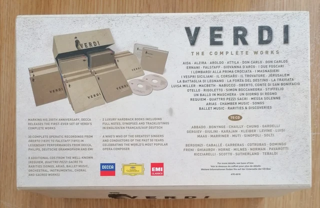 NEW VERDI: THE Complete Works 75 CDs - 2013 £220.41 - PicClick UK