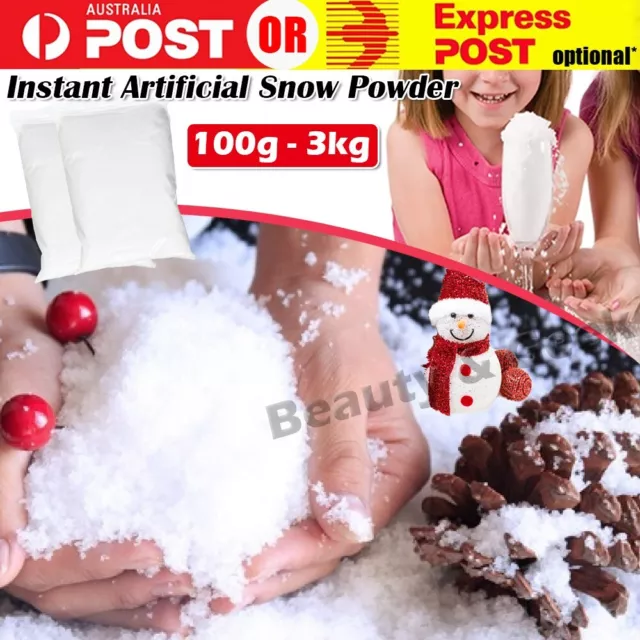 100g-3kg Instant Artificial Snow Powder photography Christmas Decoration Xmas AU