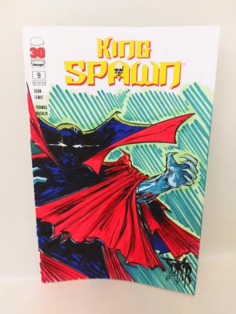 King Spawn #9 Blank Cover Variant Comic 2022 W Original Art DCastr COA 3