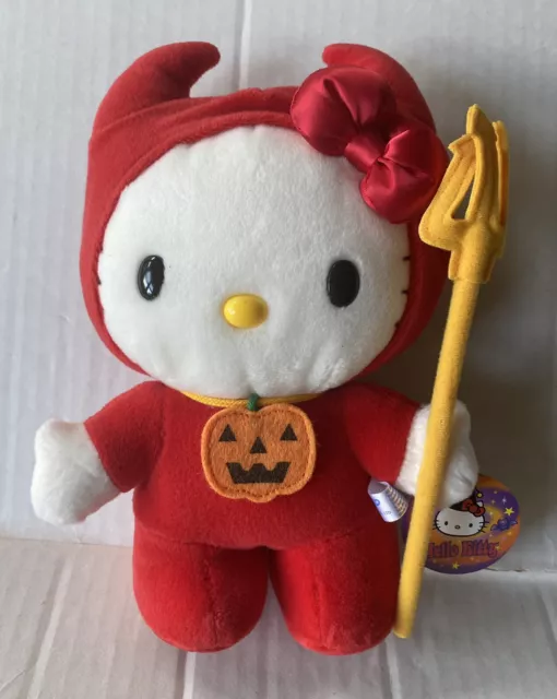 Hello Kitty 2002 Vintage Plush Doll Devil Halloween Red Sanrio NWT New Tag 9”