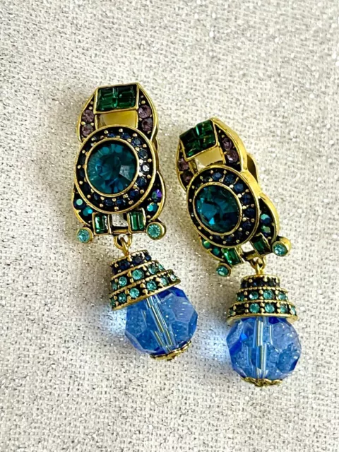 Blue Earrings Style Vintage Yves Saint Laurent Triffari Monet