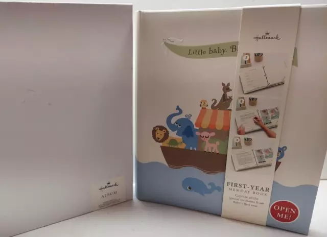 REDUCED HALLMARK Baby Album/Book, 3 Ring, NOAH'S ARK THEME, 68 pages, NEW in Box
