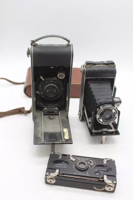 F x3 Antique/Vintage Film Cameras Inc. Ensign Vest Pocket, Kodak Junior 620