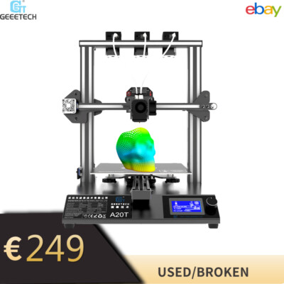 FDM usagée/cassée GEEETECH Imprimante 3D A20T 3 en 1 Mixte Couleur 255*255*255mm 
