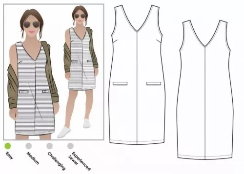 Style Arc Sewing Pattern Sia Dress  Women Sizes 4-16