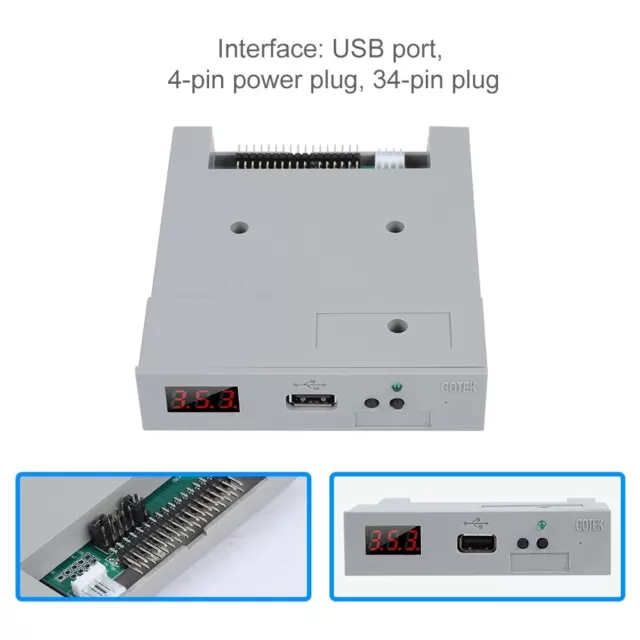 3.5' 1.2/1.44MB Floppy Disk Drive USB SSD Emulator Simulation For Music Keyboard