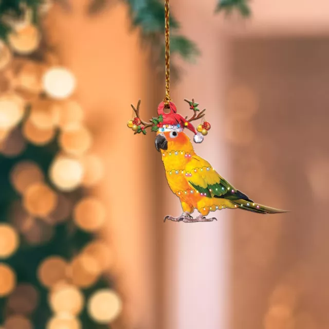 Love  Sun Conure light Christmas Ornament,   Sun Conure lover tree hanging Xmas