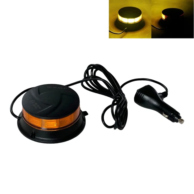 AKKU RUNDUMLEUCHTE ORANGE 19W LED Mit Fernbedienung, Magnet