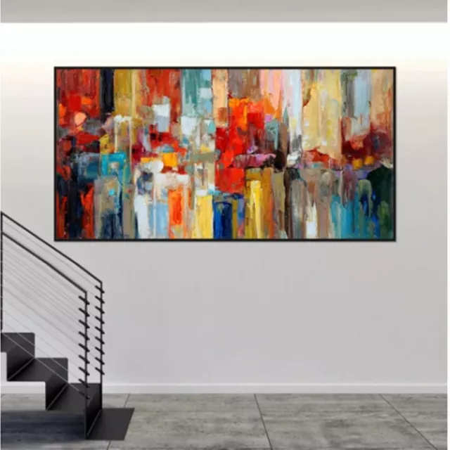 Large Textured Abstract Acrylic Oil Painting On Canvas Handmade Artwork Modern 2