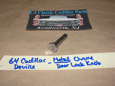 OEM 64 Cadillac METAL CHROME DOOR LOCK ROD PULL KNOB