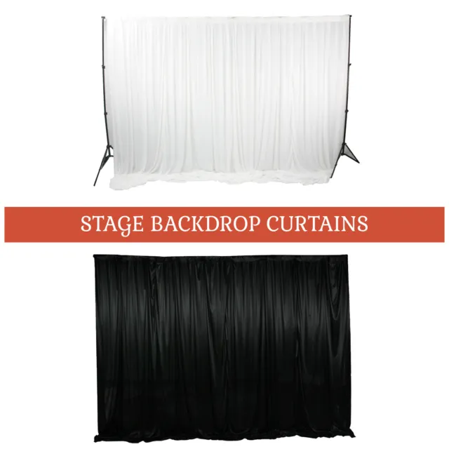 3M 6M 9M White Stage Wedding Party Backdrop Photography Background Drape Curtain