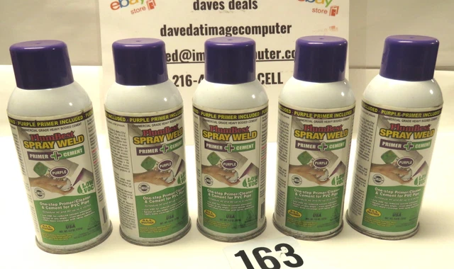 5-Pack Jones Stephens 4.5 oz. Spray Weld Cleaner, Primer and Cement, P  5-Pack