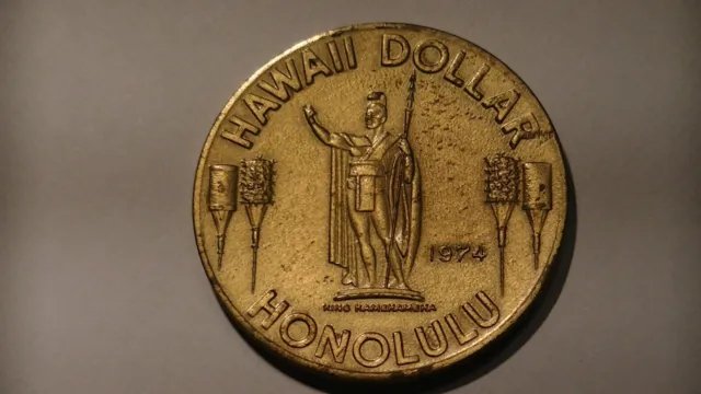 1974 Hawaii Dollar Honolulu King Kamehameha Token