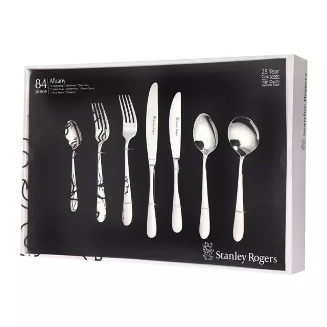 84 piece Stanley Rogers Albany Cutlery Set Stainless Steel Gift Box