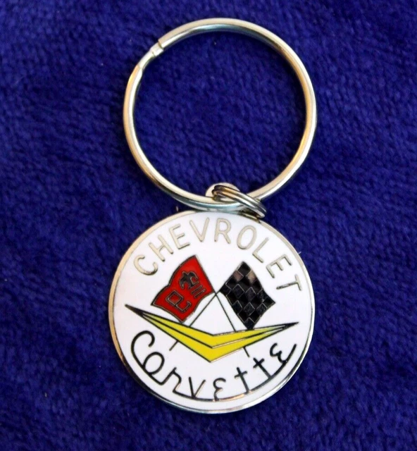 Corvette Key Ring Key Chain Fob Accessory GM Vette Sting Ray Bowtie Chevy