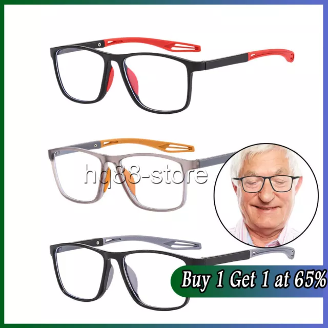 UK Mens Non Slip Readers Anti-blue Light Reading Glasses Men 1 Pairs Portable