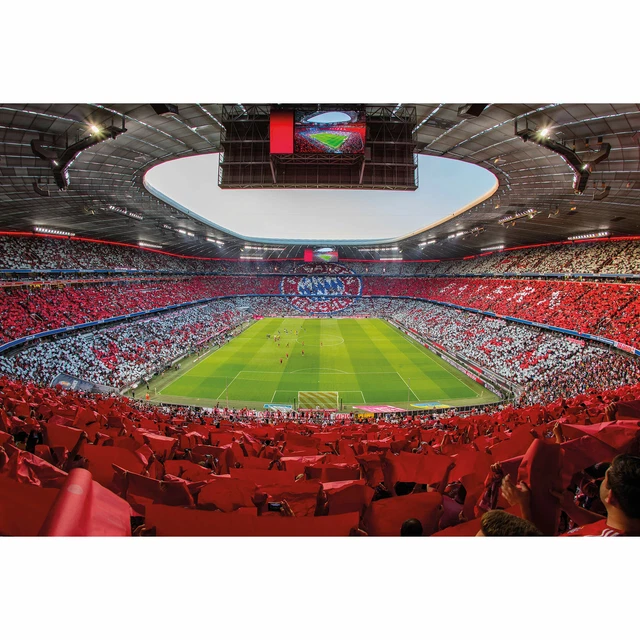 Fototapete FCB Stadion Rot Weiß WANDBILD FC BAYERN MÜNCHEN ALLIANZ ARENA DEKO 2