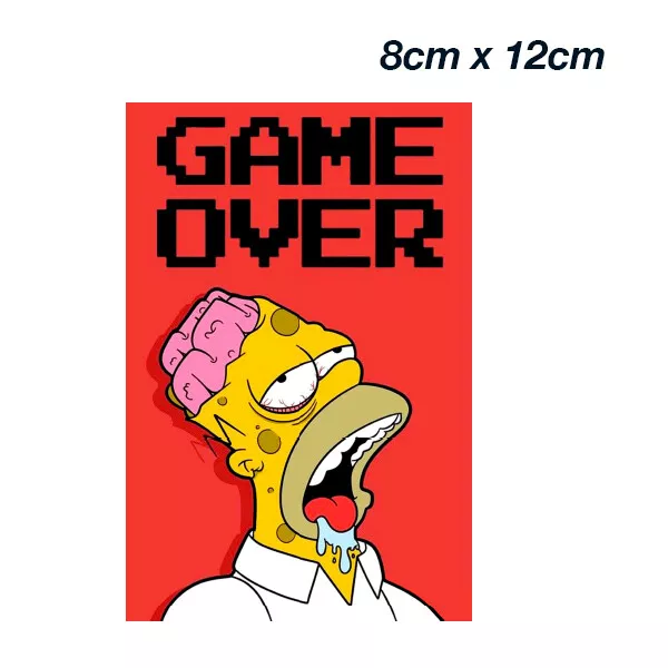 The Simpsons Homer Simposon GAME OVER Funny Sticker