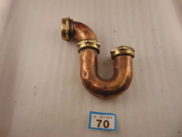 ANTIQUE COPPER AND Brass U Bend S Bend Sink Plumbing ref 213 £70.00 -  PicClick UK