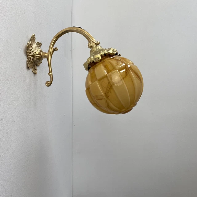 ANCIENNES APPLIQUES VINTAGE COL DE CYGNE ARTDECO Old French Lamp EUR