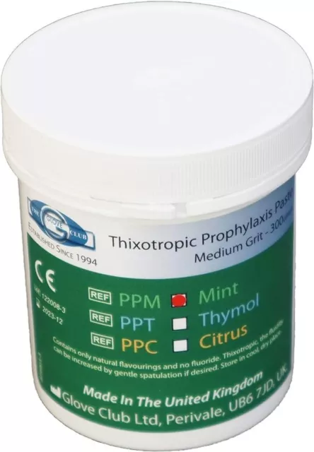 Glove Club Ltd Prophy Paste Thixotropic Mint 300g Medium Grit Teeth Polish