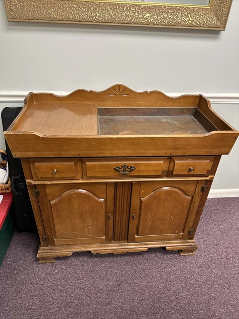 antique dry sink cabinet