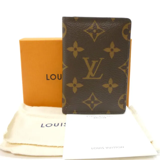 Authentic LOUIS VUITTON LV Side-Up Card Holder Monogram Reverse M81462  #1070277
