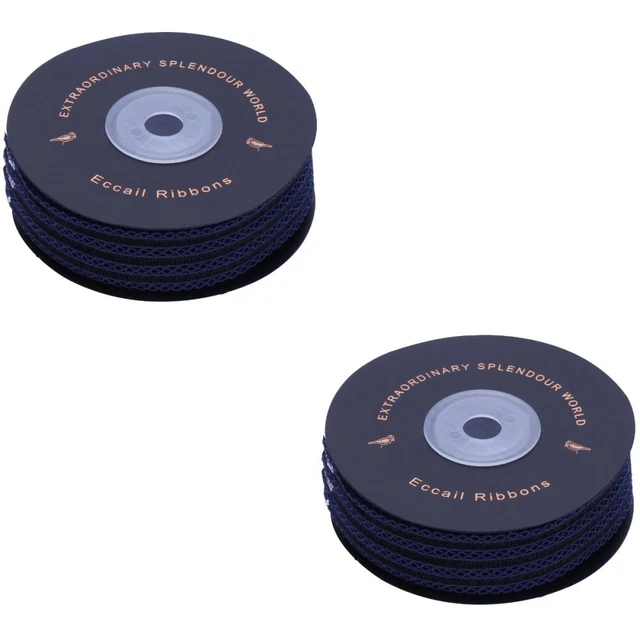 2x Urlaub Weihnachten Band Spitze Trim Stoff Geschenk Verpackung Band