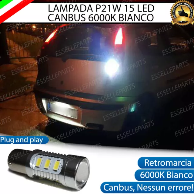 Lampada Retromarcia 15 Led P21W Ba15S Canbus Per Fiat Punto Mk2 Ii 6000K Noerror