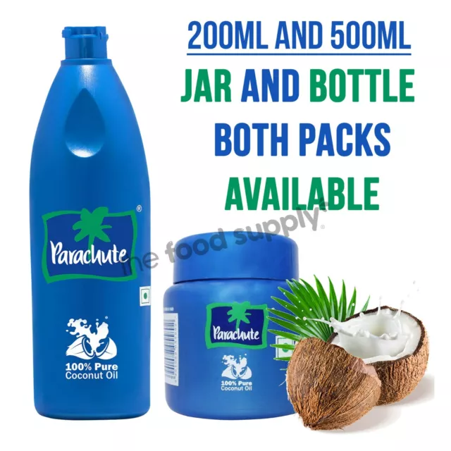 Parachute Coconut Oil | 100% Pure & Natural | Jar or Bottle (200ml-600ml)