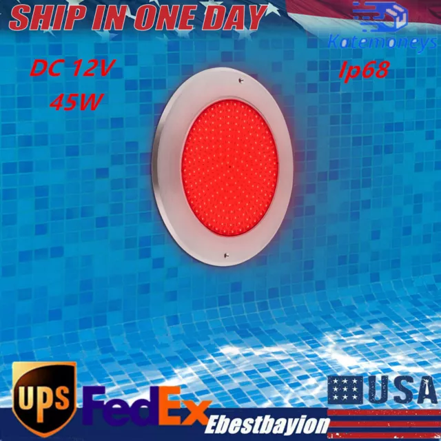 Portable Led Swimming Pool Light Dc 12v Multi-color Spa Rgb Lamp W/ Controller