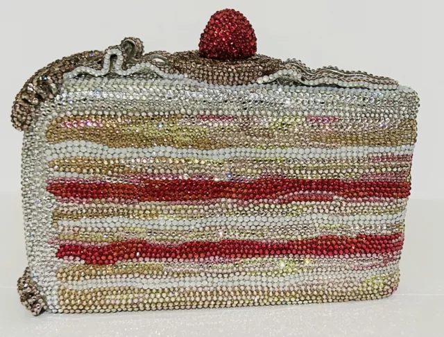 Vintage Judith Leiber Slice of Cake Cherry Cake Bag Clutch