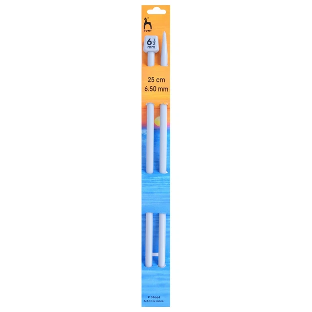 Agujas de tejer clásicas de un solo extremo pony de 6,50 mm - 25 cm - P31664 - CORREO GRATUITO