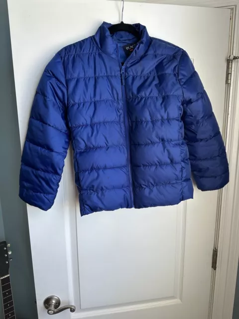 Children's Place Toddler Boys Navy Blue Puffer Coat Jacket Sz L/G 10/12 Full Zip