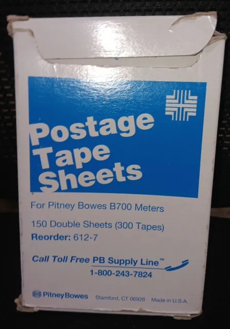 Pitney Bowes Postage Tape Sheets B700 Reoder 612-7