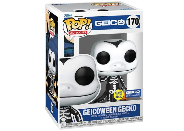 Geicoween Gecko Funko Pop White Glow in Dark Limited Edition #170 - READY2SHIP