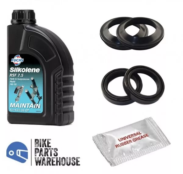 BMW R 100 R MYSTIC 1993-1995 Pair Fork Oil Seal Dust Seal Silkolene Oil Kit