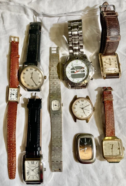 Lot De 4 Montres Vintage Mécaniques Difor Suisse - Fingerhut Anigo - Non Testées - Occasion