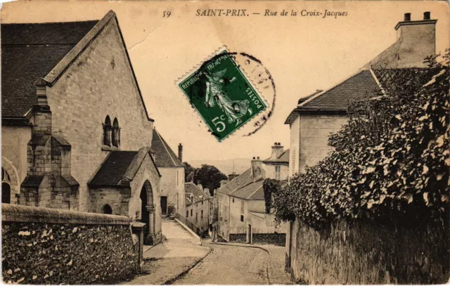 CPA Saint-Prix Rue de la Croix Jacques FRANCE (1330560)