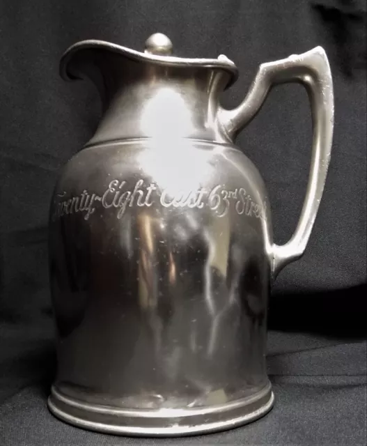 Vintage Lowell Hotel New York City Stanley Insulating Co Enamel Lined Carafe